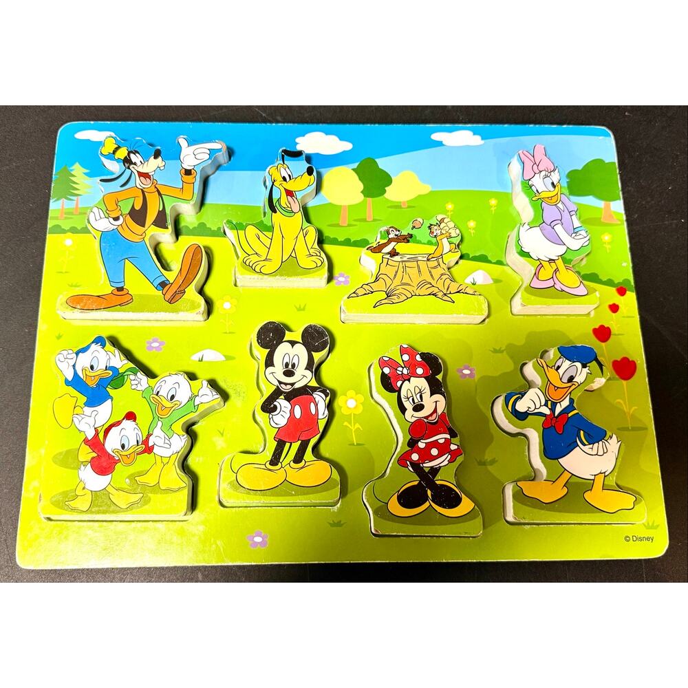 Melissa & Doug Disney Mickey Mouse Wooden Chunky Puzzle (8 pcs)
